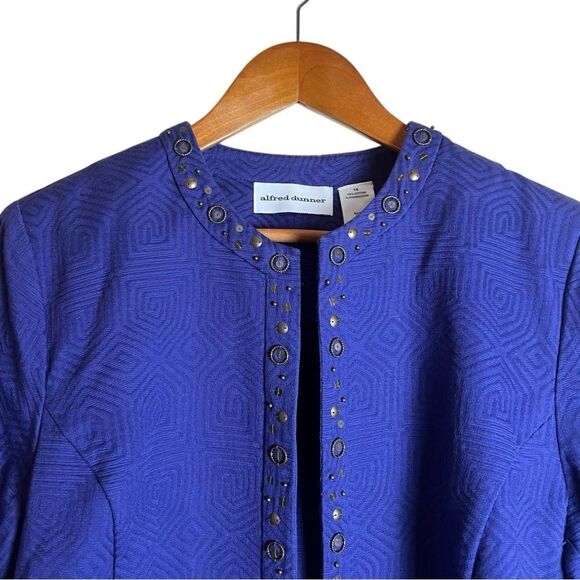 Alfred Dunner purple embellished blazer. Size 10 - Picture 2 of 8